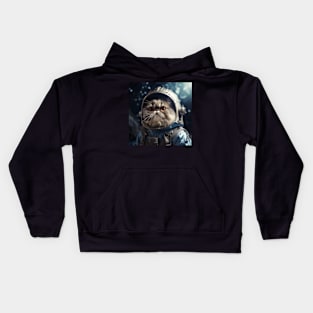 Astronaut Cat in Space - Persian Kids Hoodie